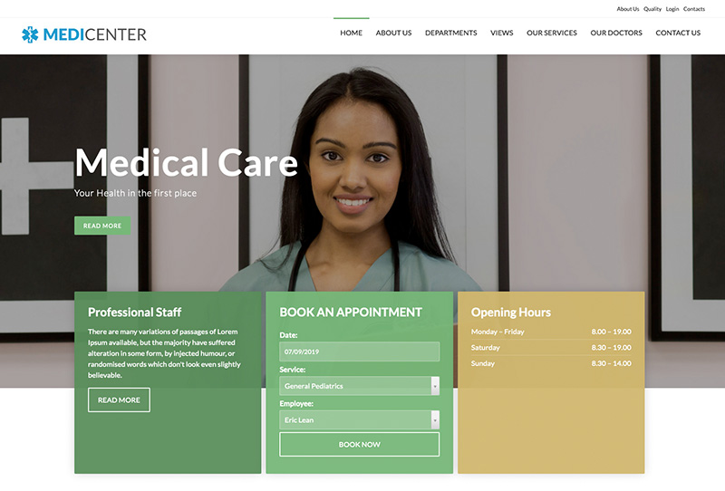 MediCenter Theme Green