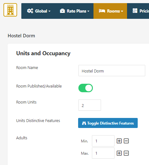 WordPress hostel configuration dorms
