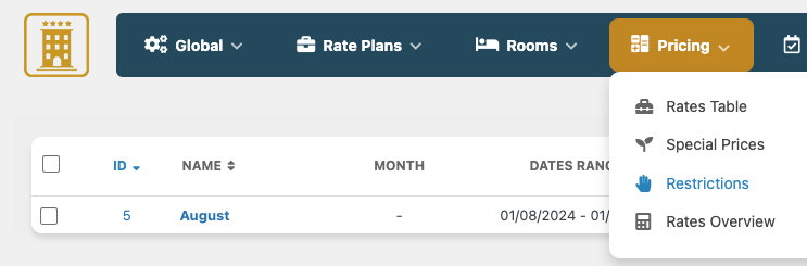 Vik Booking - Restrictions