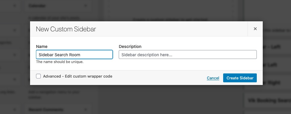 Add a new custom sidebar on WordPress