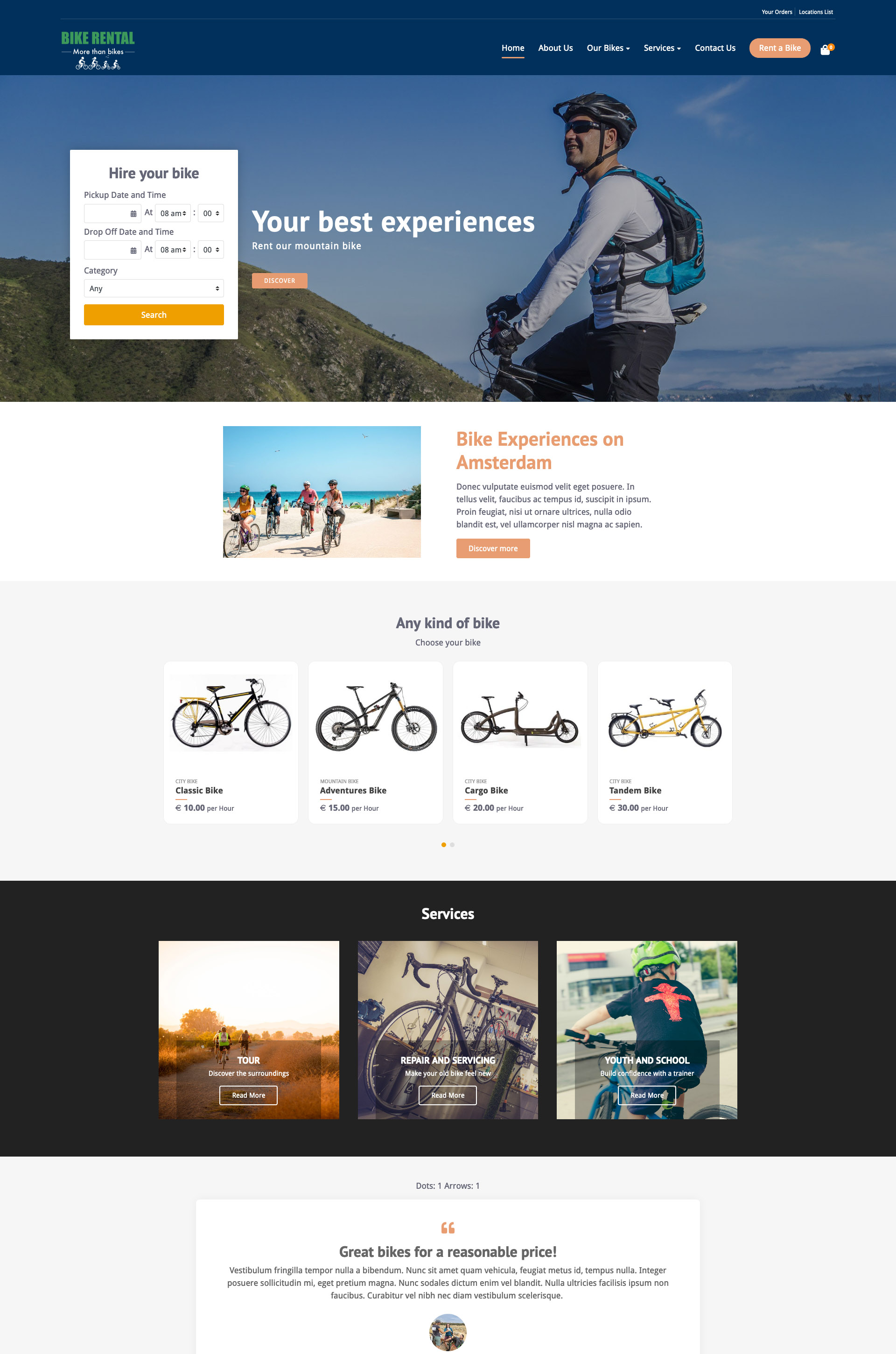 Bike Rental Theme Orange Version