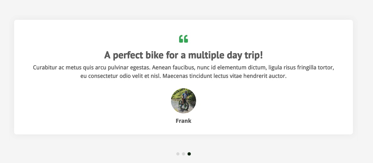 Bike Rental - VikWP Text Slide Widget