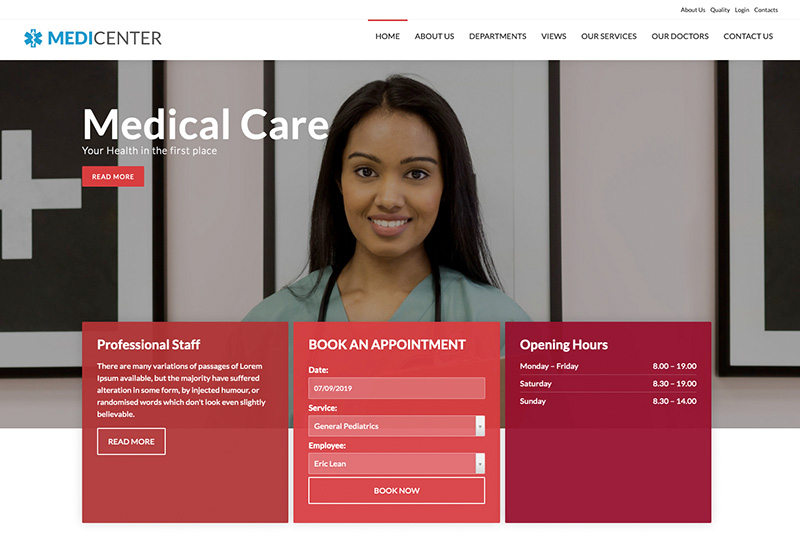 MediCenter Theme Versione Rossa