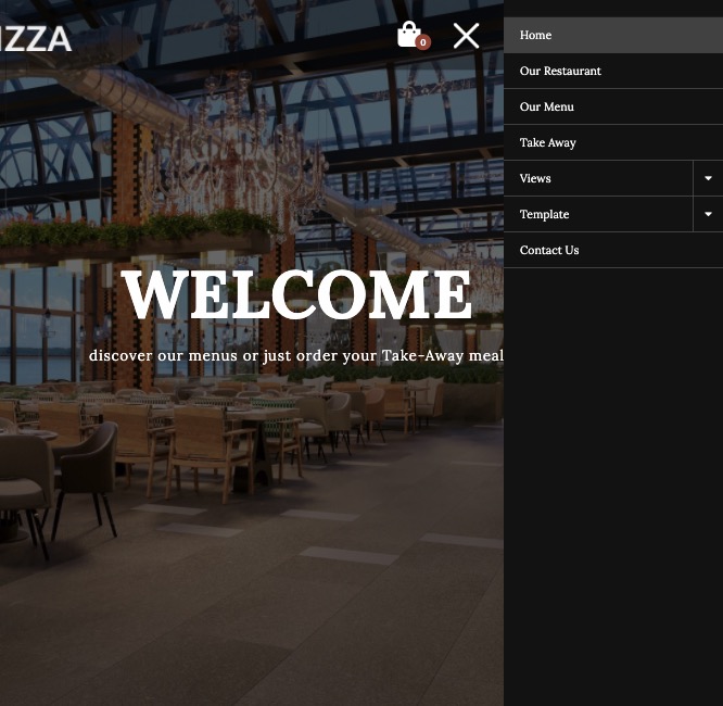 Pasta & Pizza Theme - Responsive Menu