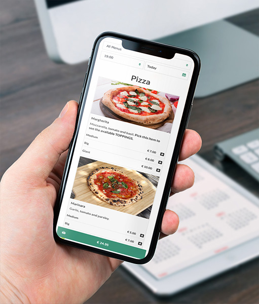 WordPress delivery food and order plugin on smartphones